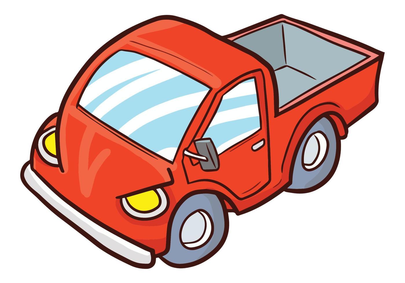 Cool and funny red truck vector