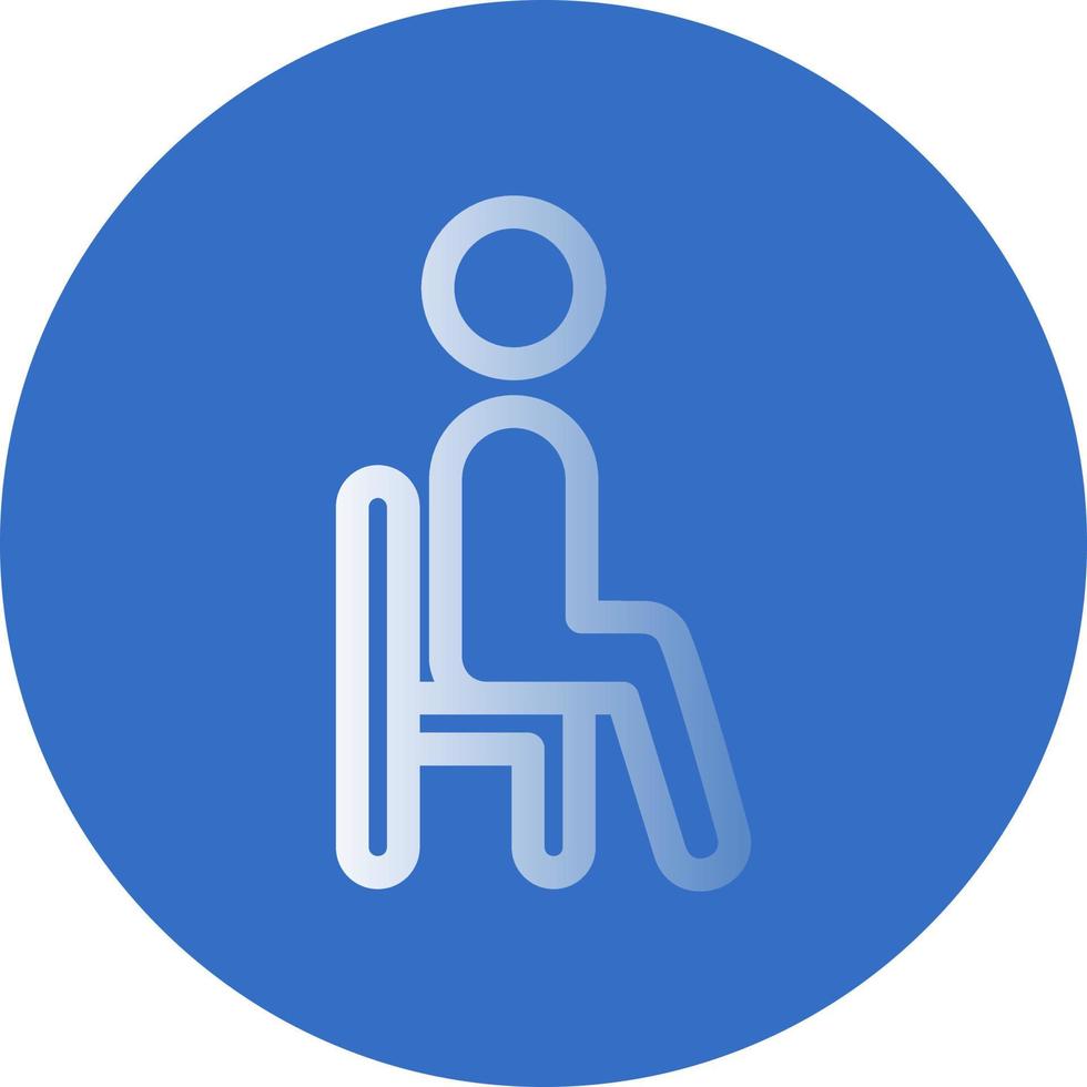 Sitting Vector Icon Design