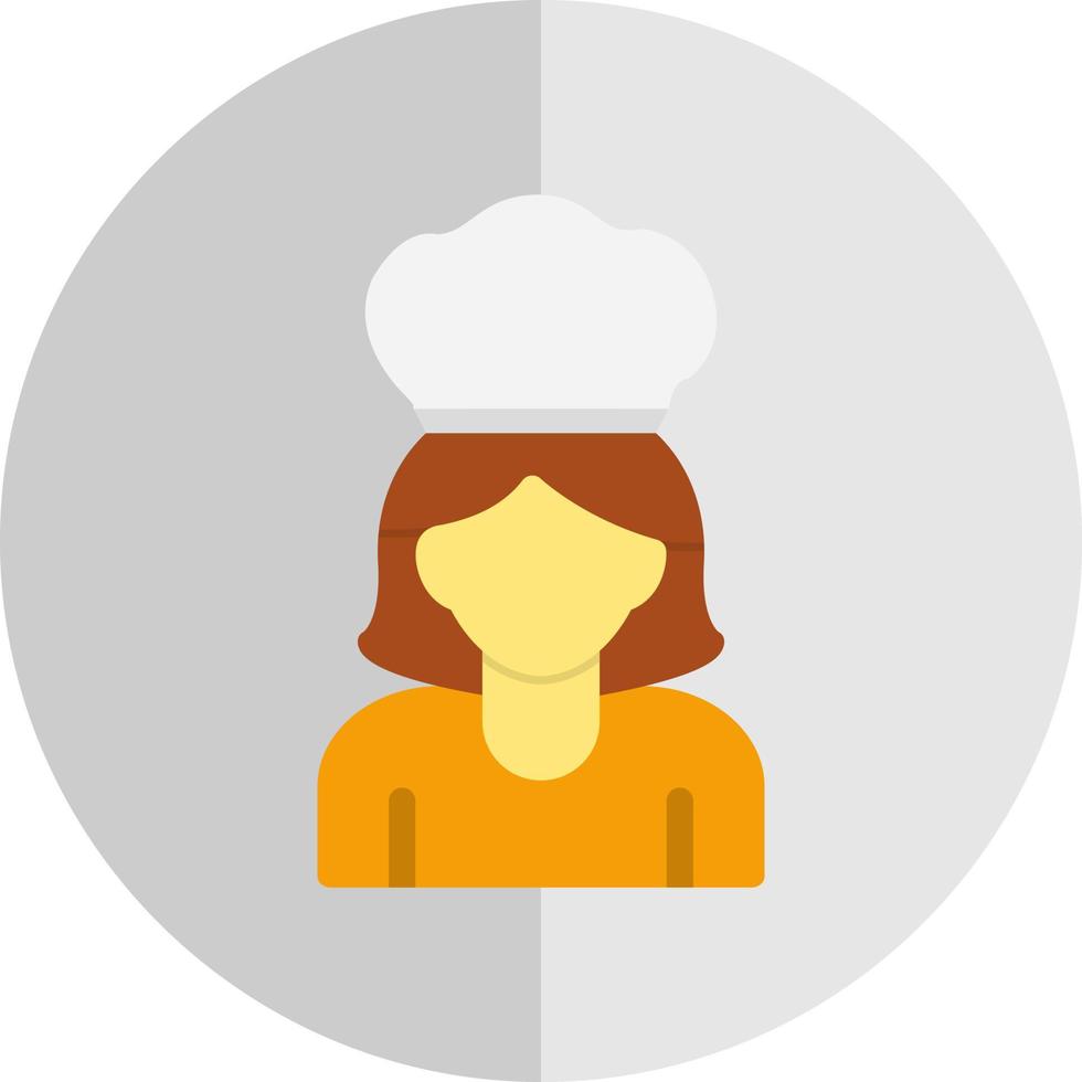 diseño de icono de vector de mujer chef