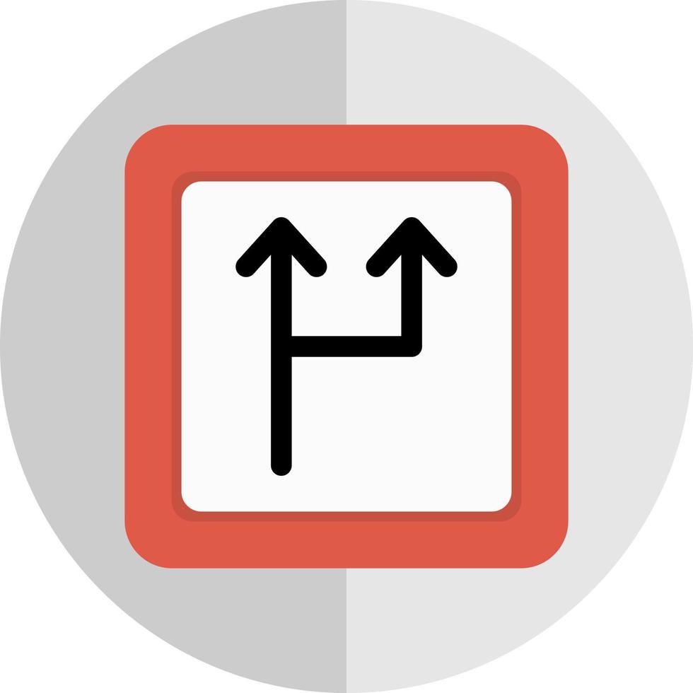 Road Split Vector Icon Design