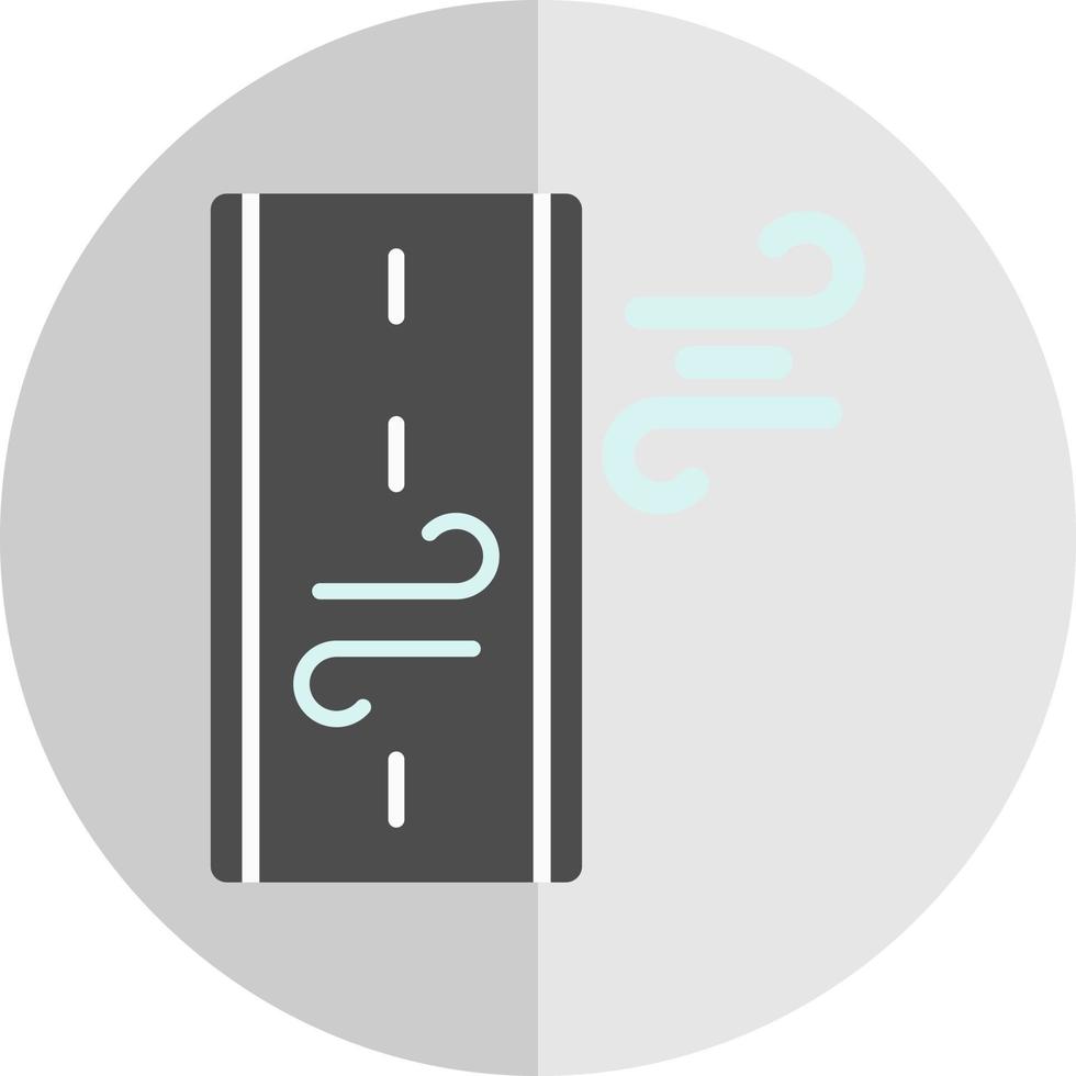 Windy Road Vector Icon Design