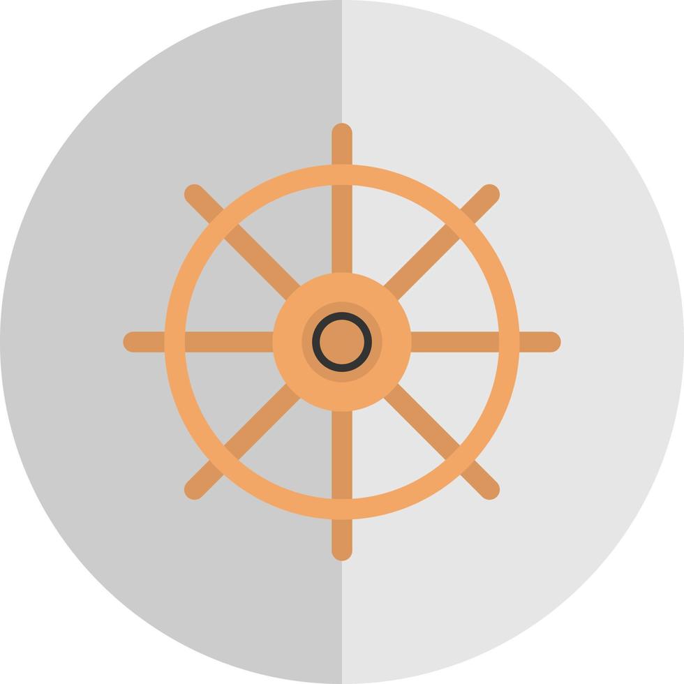 Nautical Wheel Vector Icon Design