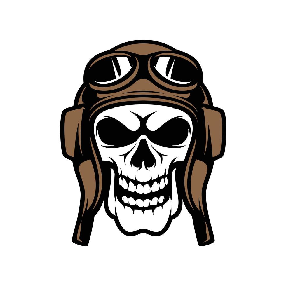 Skull Mascot Logo Design Vector