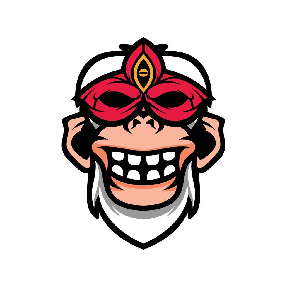 Yeti Mask Mascot Logo Design vector