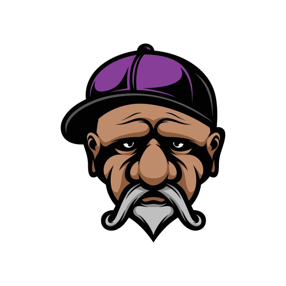 Old Man Mascot Logo Design Vector