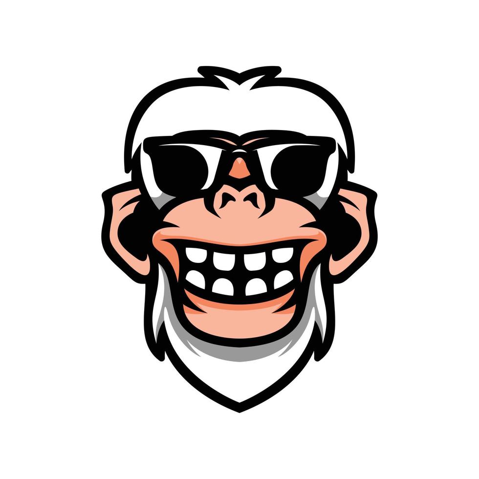 Yeti Sunglass Mascot Logo Design vector