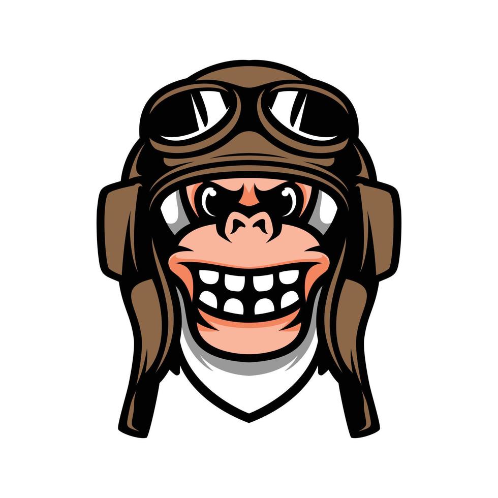 Yeti Pilot Mascot Logo Design vector