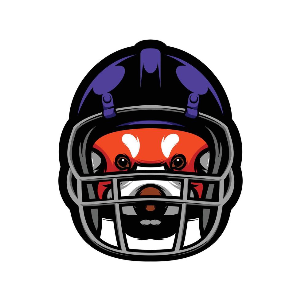 Red Panda Rugby Mascot Logo Design vector