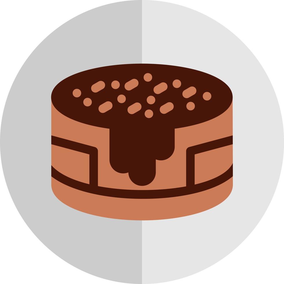 Chocolate Cake Vector Icon Design