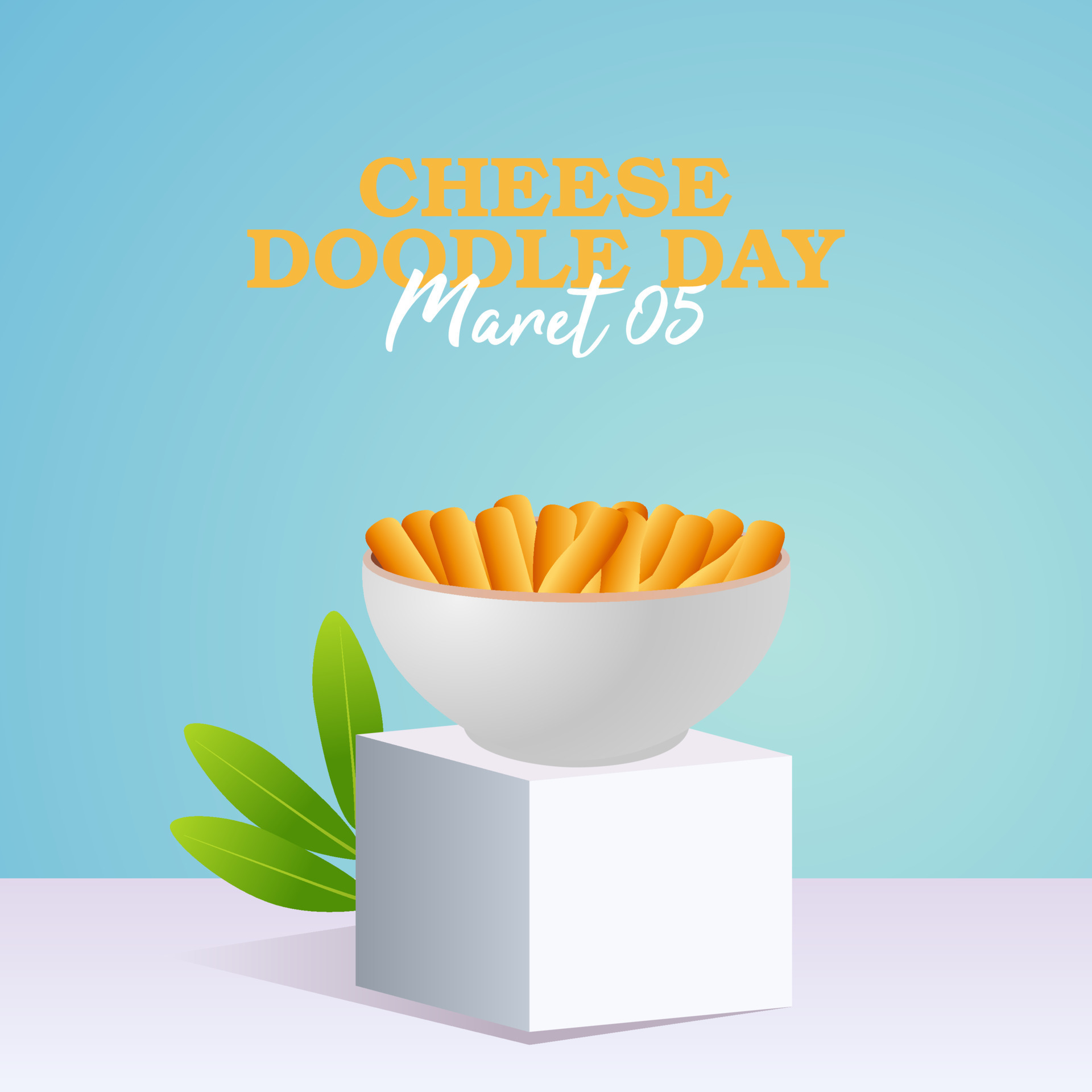 vector graphic of cheese doodle day good for national cheese doodle day