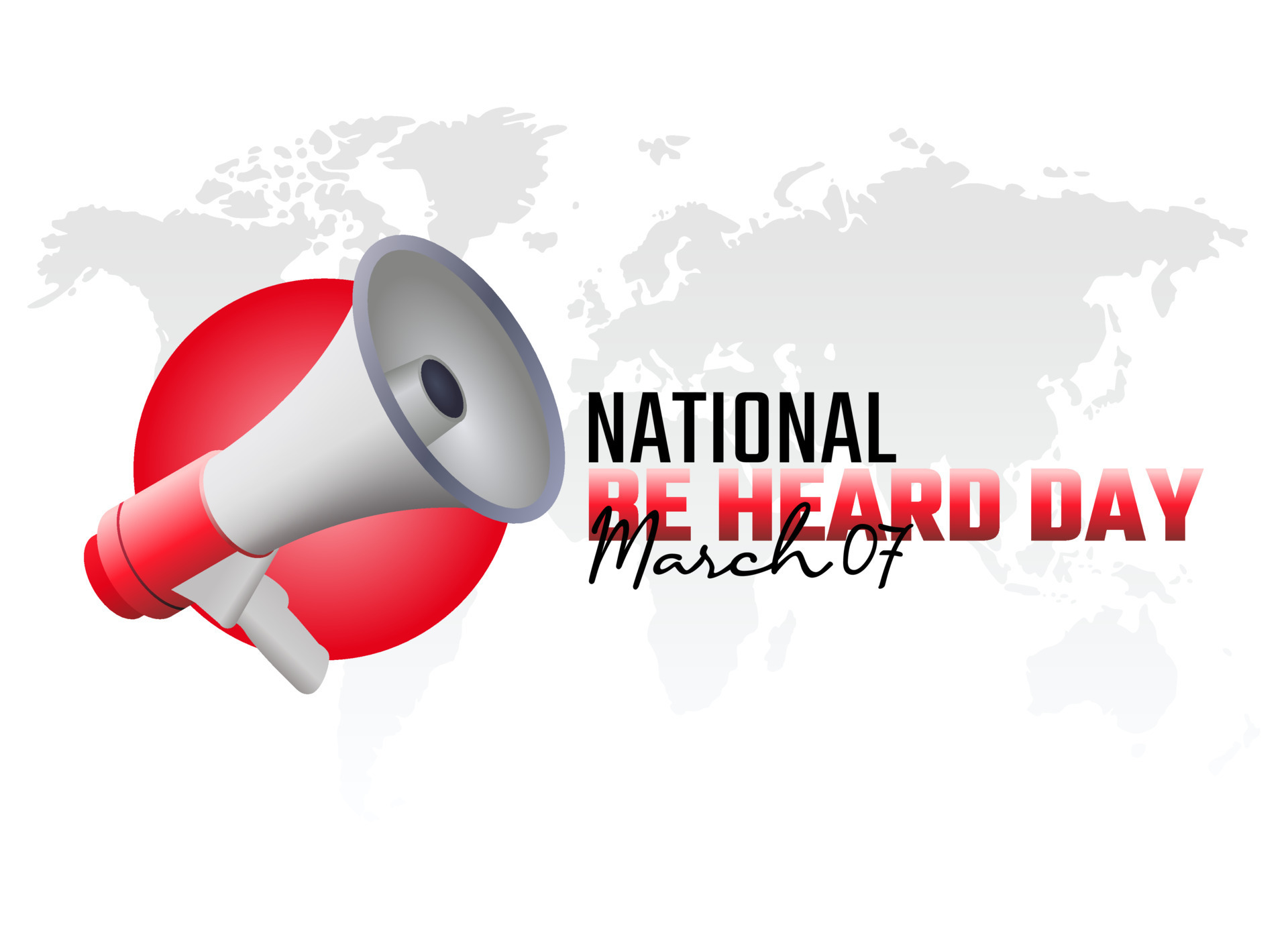 vector graphic of national be heard day good for national be heard day
