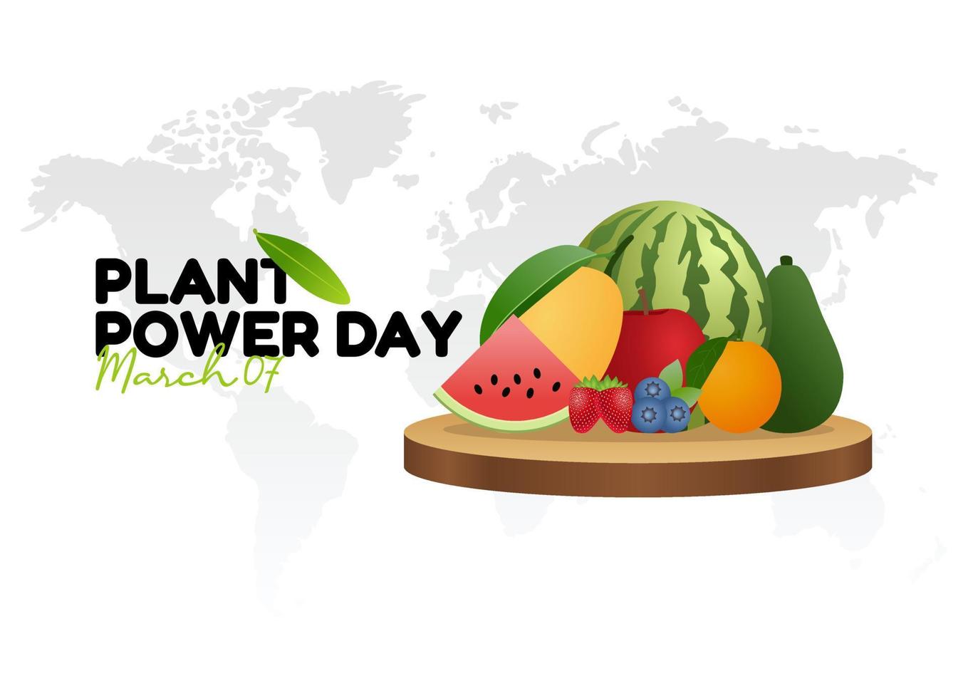 vector graphic of plant power day good for plant power day celebration