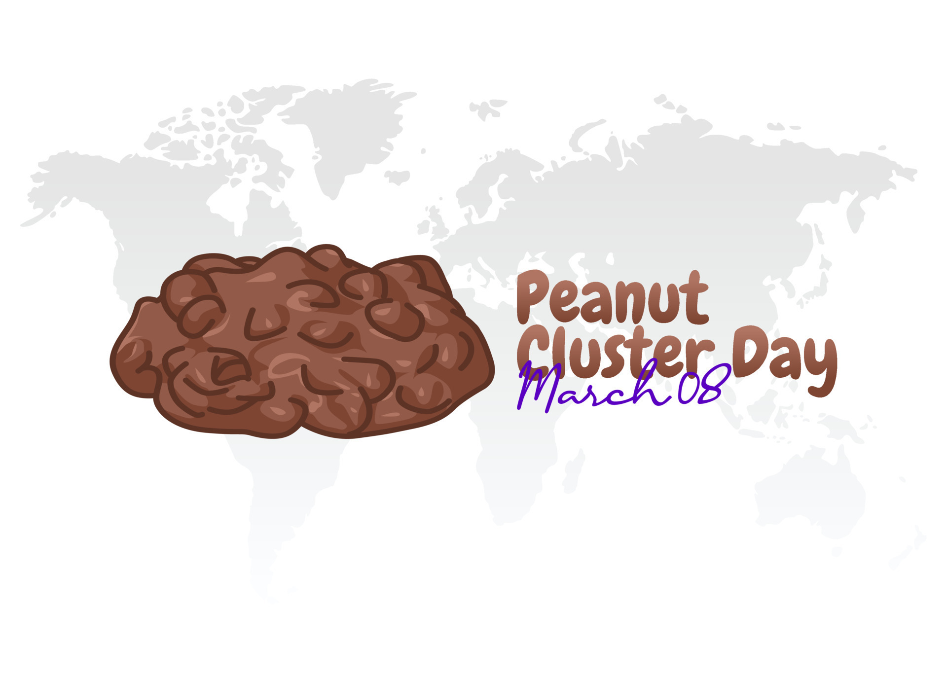vector graphic of peanut cluster day good for national peanut cluster