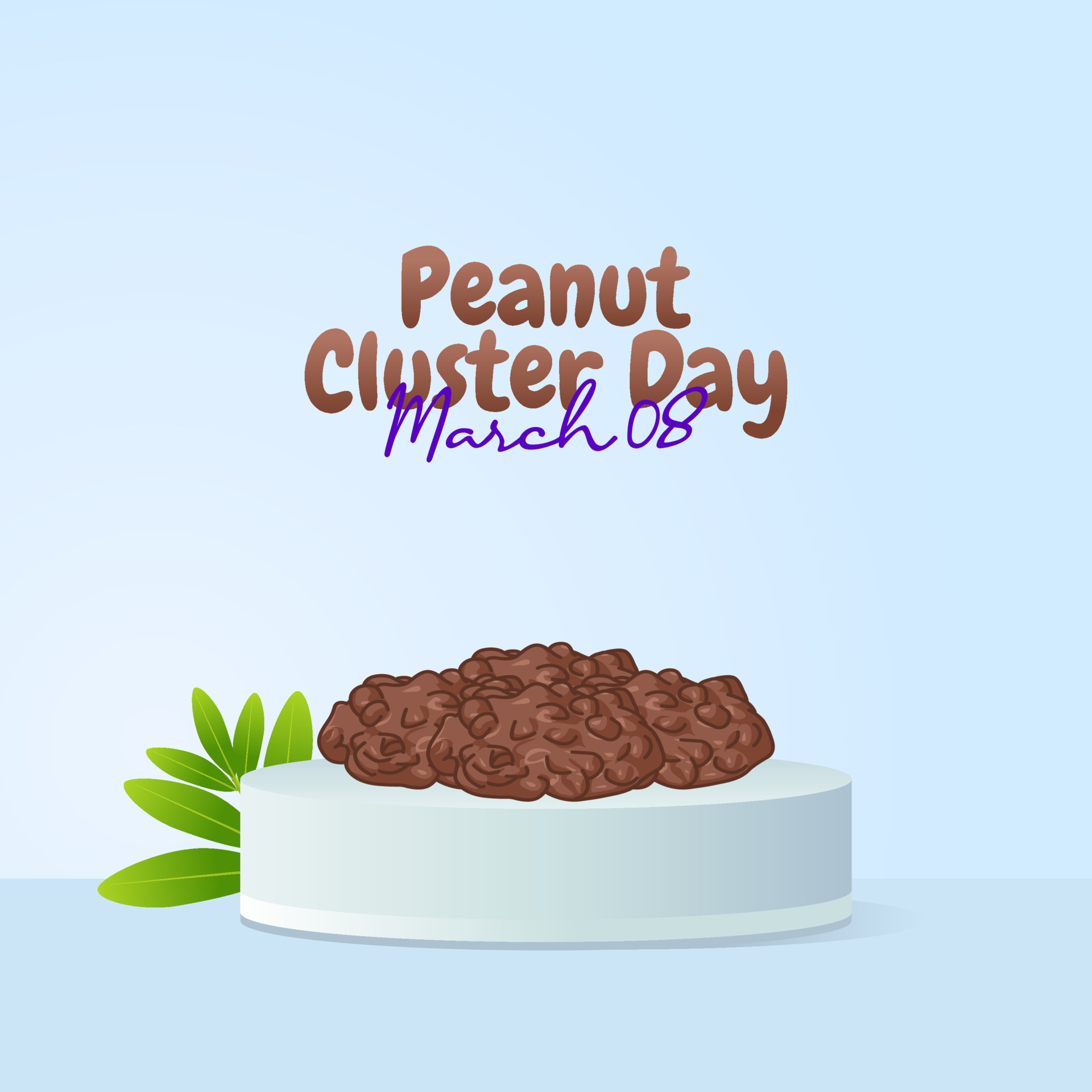 vector graphic of peanut cluster day good for national peanut cluster