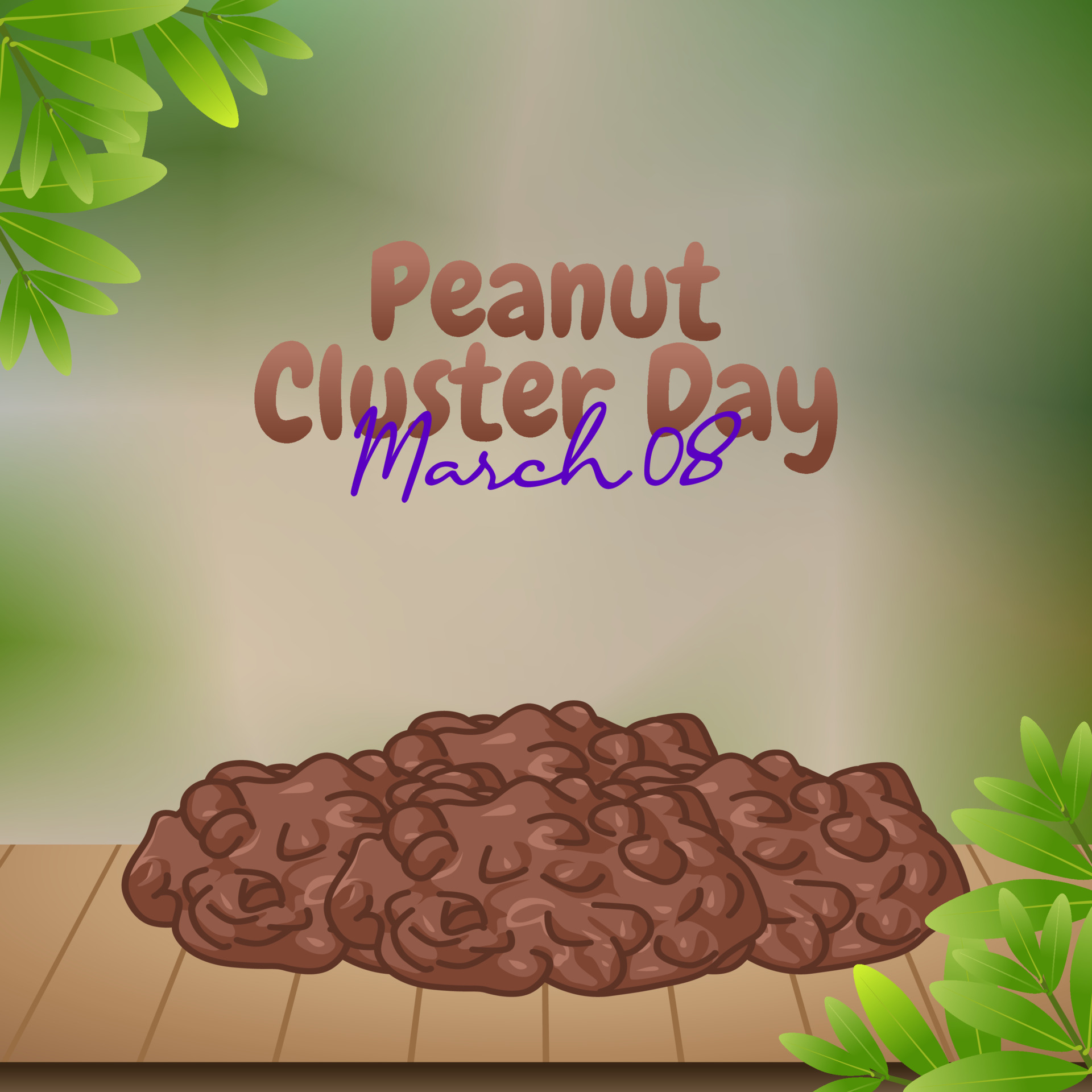 vector graphic of peanut cluster day good for national peanut cluster