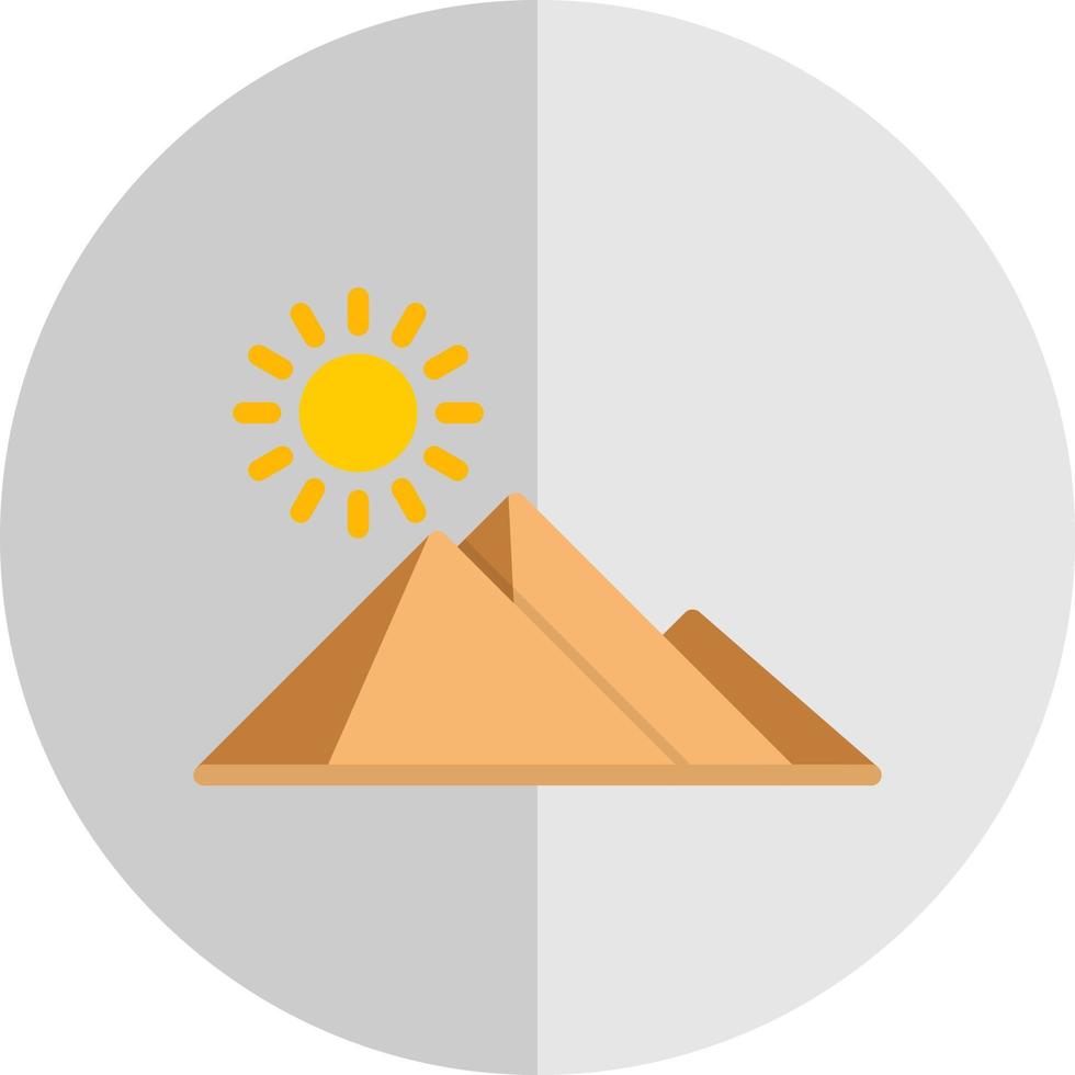 Egypt Pyramid Vector Icon Design