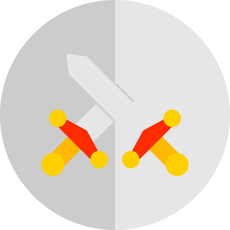 Sword Fighting Vector Icon Design