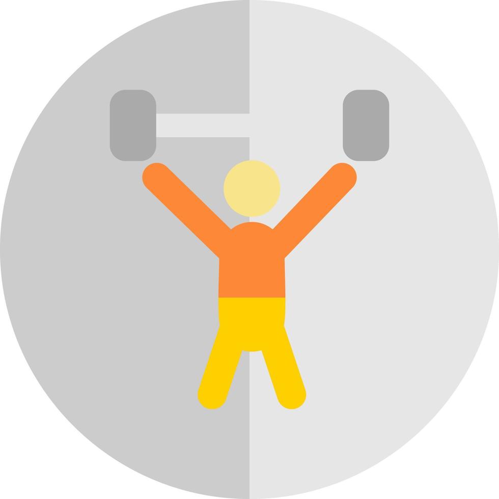 Weight Lifting Person Vector Icon Design