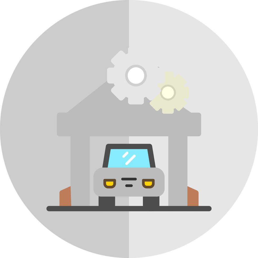 Car Repair Shop Vector Icon Design