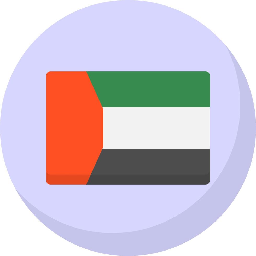 Dubai Flag Vector Icon Design