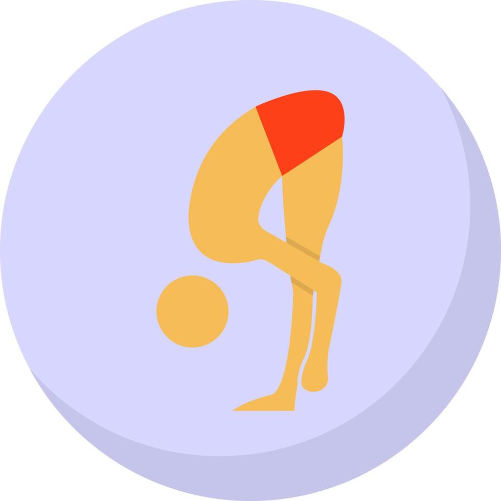 Forward Bend Pose Vector Icon Design