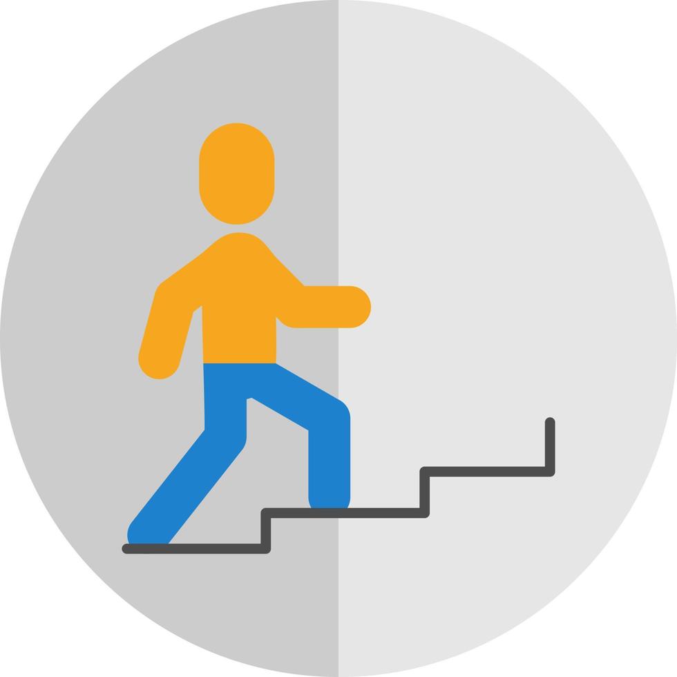 persona subiendo escaleras vector icono diseño