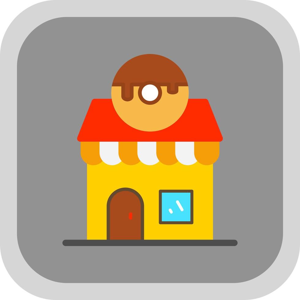 Donut Shop Vector Icon Design
