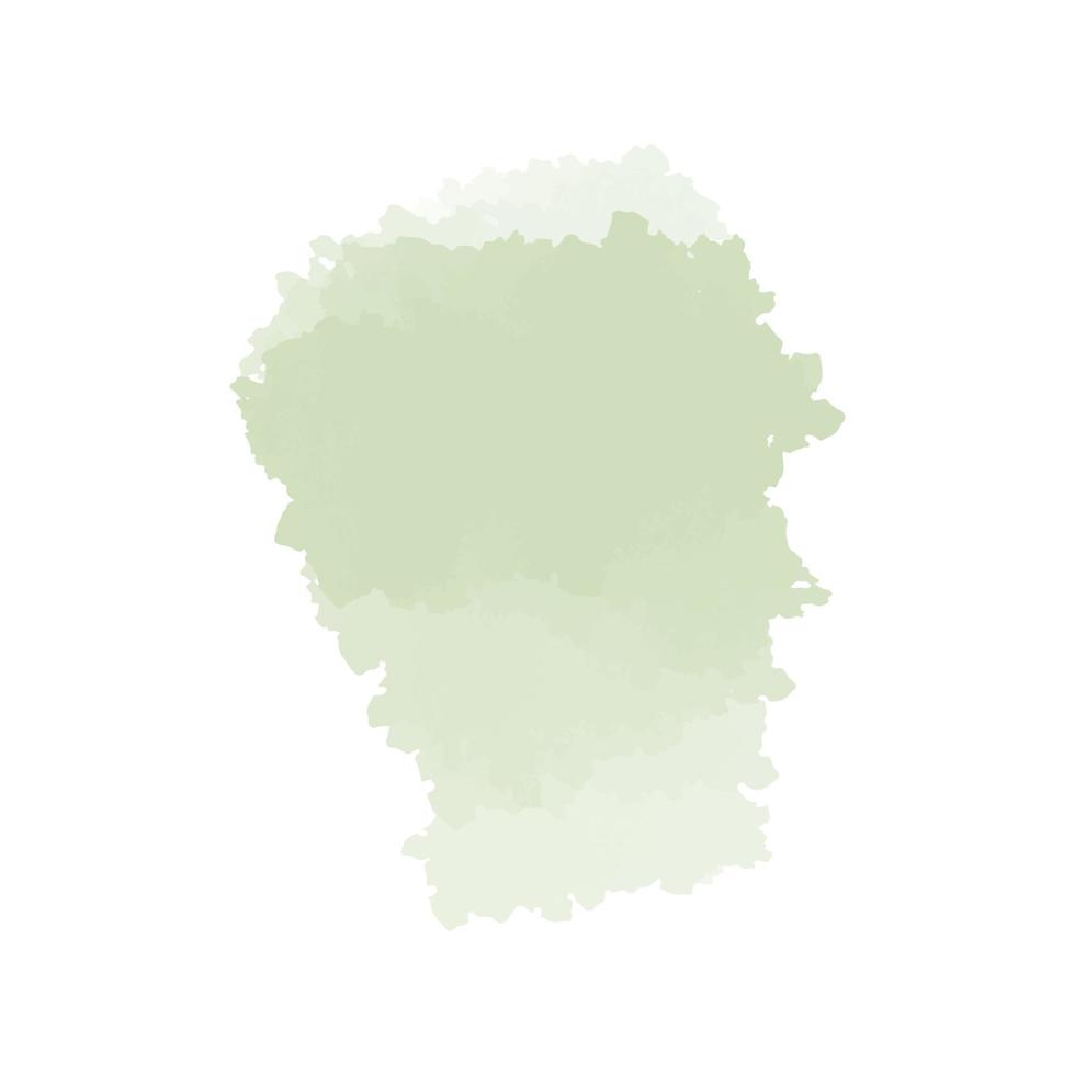 green watercolor paint stroke background vector illustration