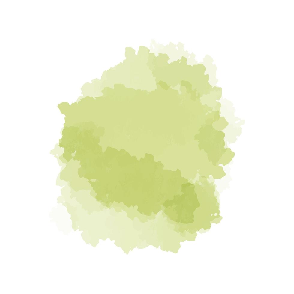 green watercolor paint stroke background vector illustration