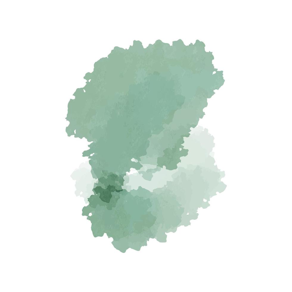 green watercolor paint stroke background vector illustration