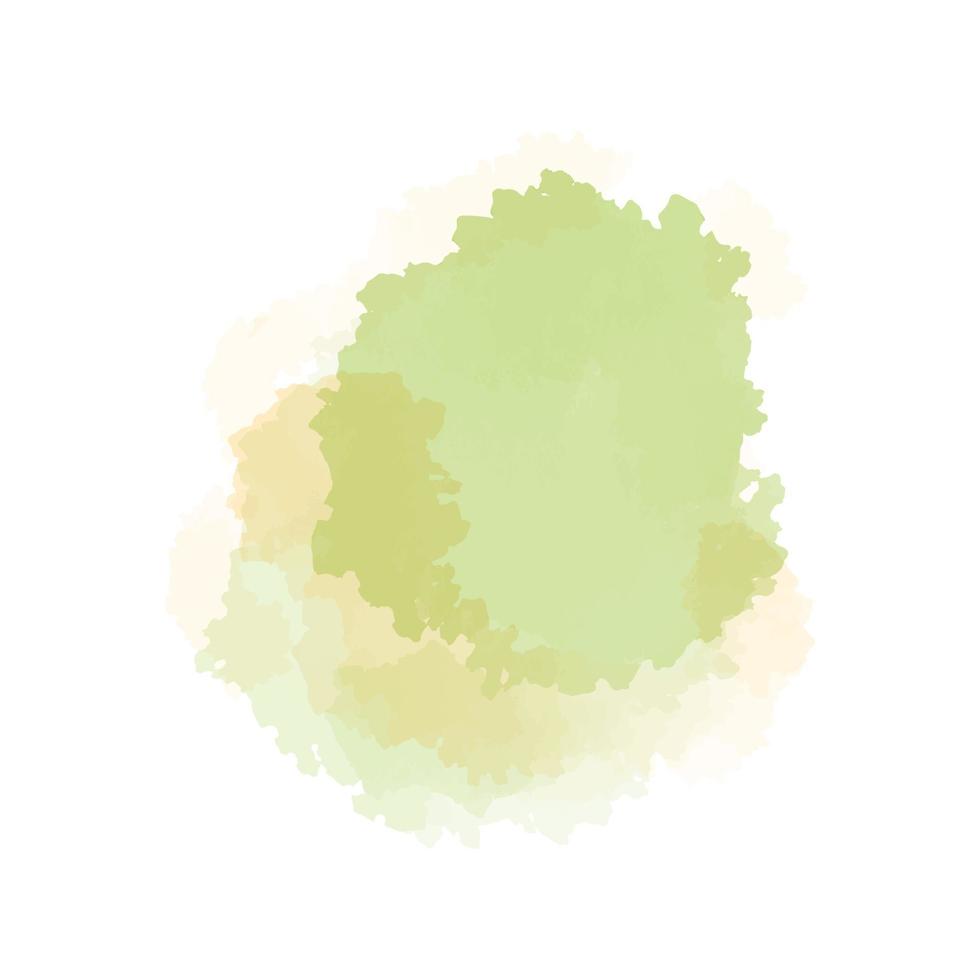 green watercolor paint stroke background vector illustration