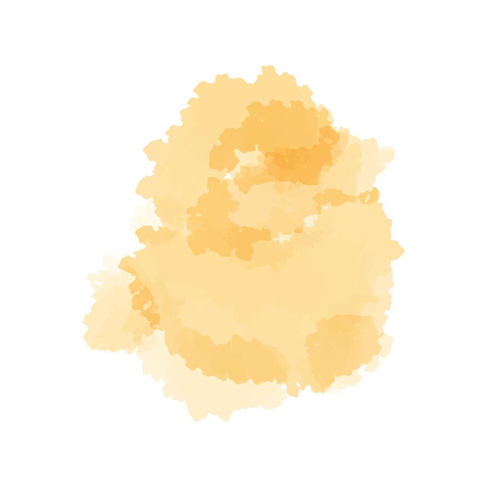 yellow watercolor paint stroke background vector illustration