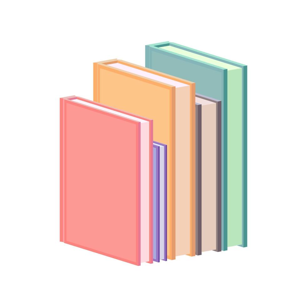 libros en plano diseño estilo, vector ilustración