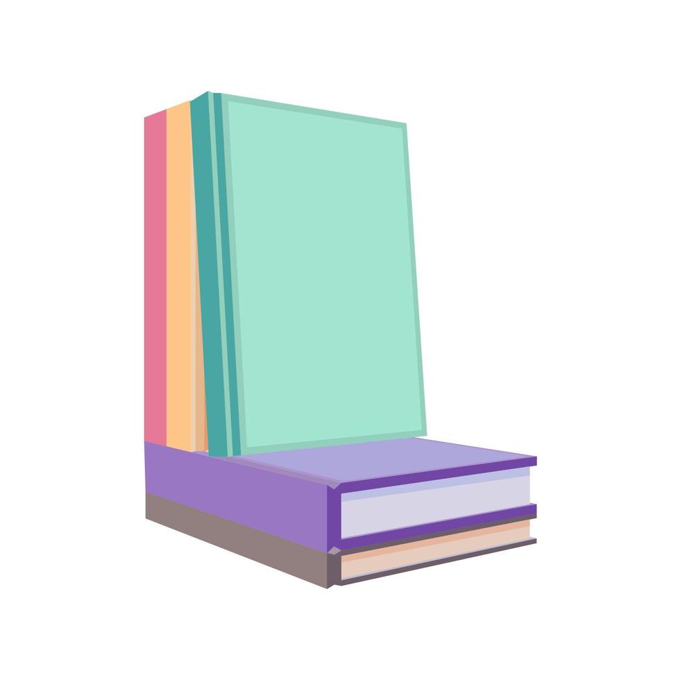 Books in flat design style, vector illustration