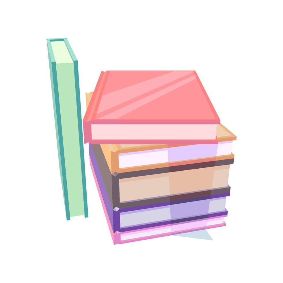 Books in flat design style, vector illustration