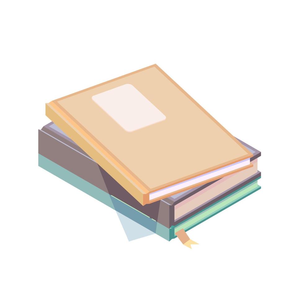 Books in flat design style, vector illustration
