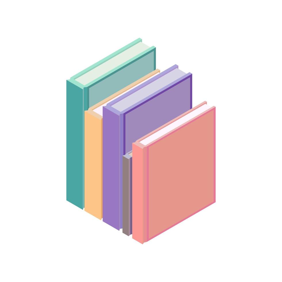 Books in flat design style, vector illustration