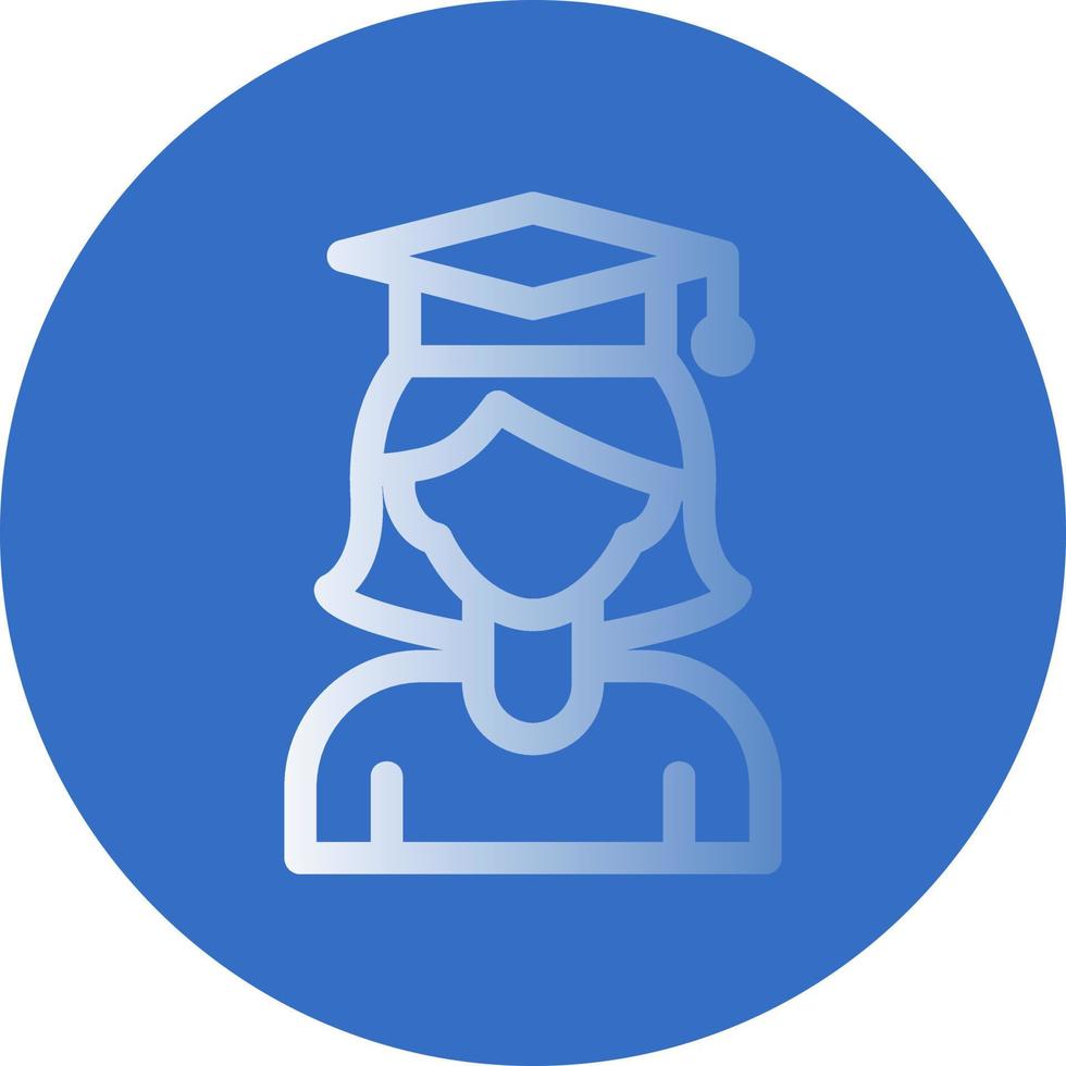 Graduated Lady Vector Icon Design