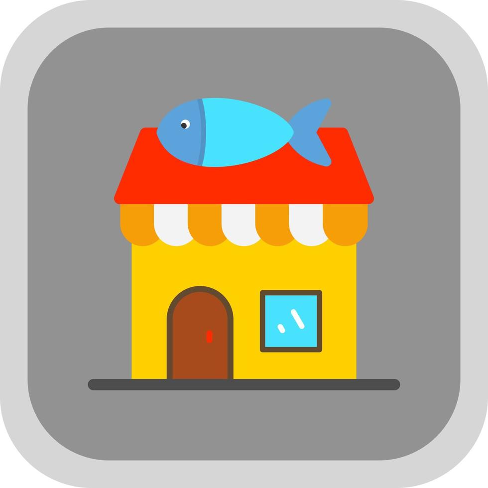 diseño de icono de vector de tienda de pescado