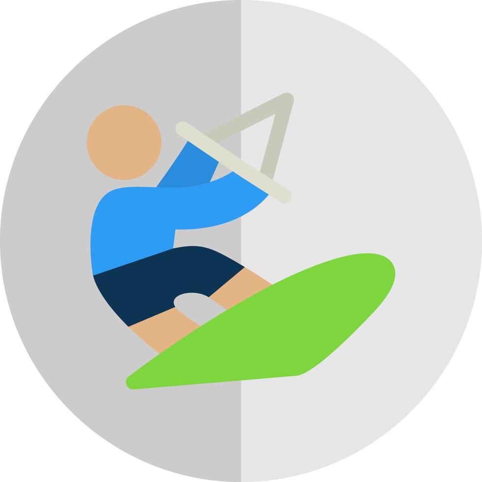 diseño de icono de vector de kitesurf