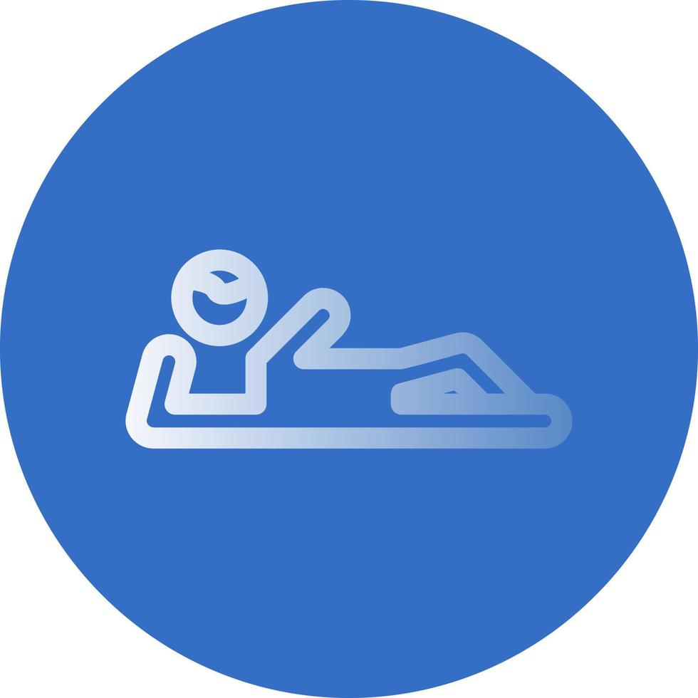 Lying Down Vector Icon Design