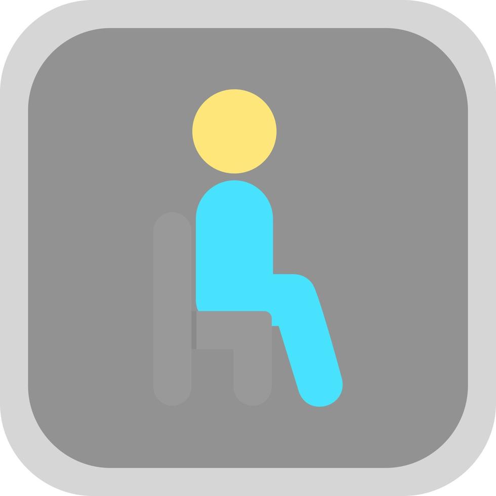 Sitting Vector Icon Design