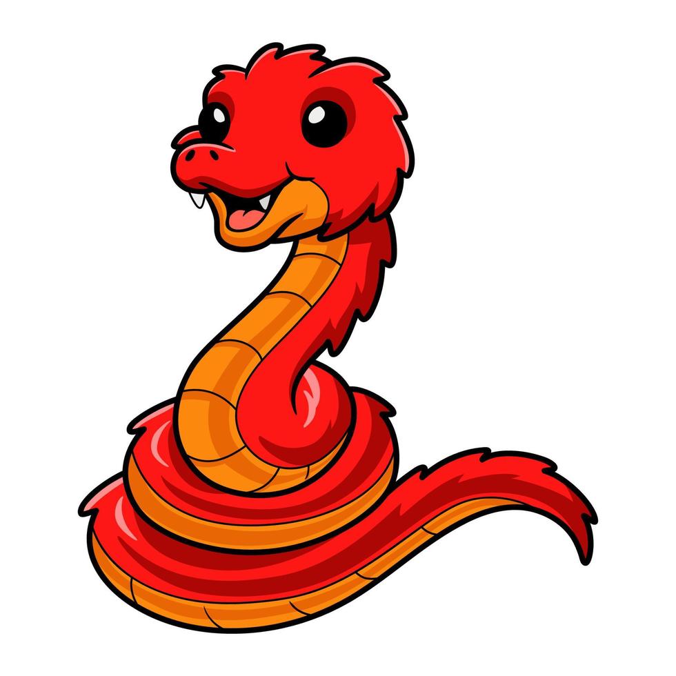 Cute spiny bush viper cartoon vector