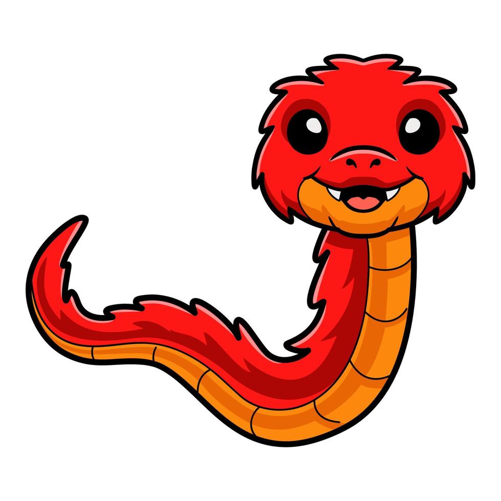 Cute spiny bush viper cartoon vector