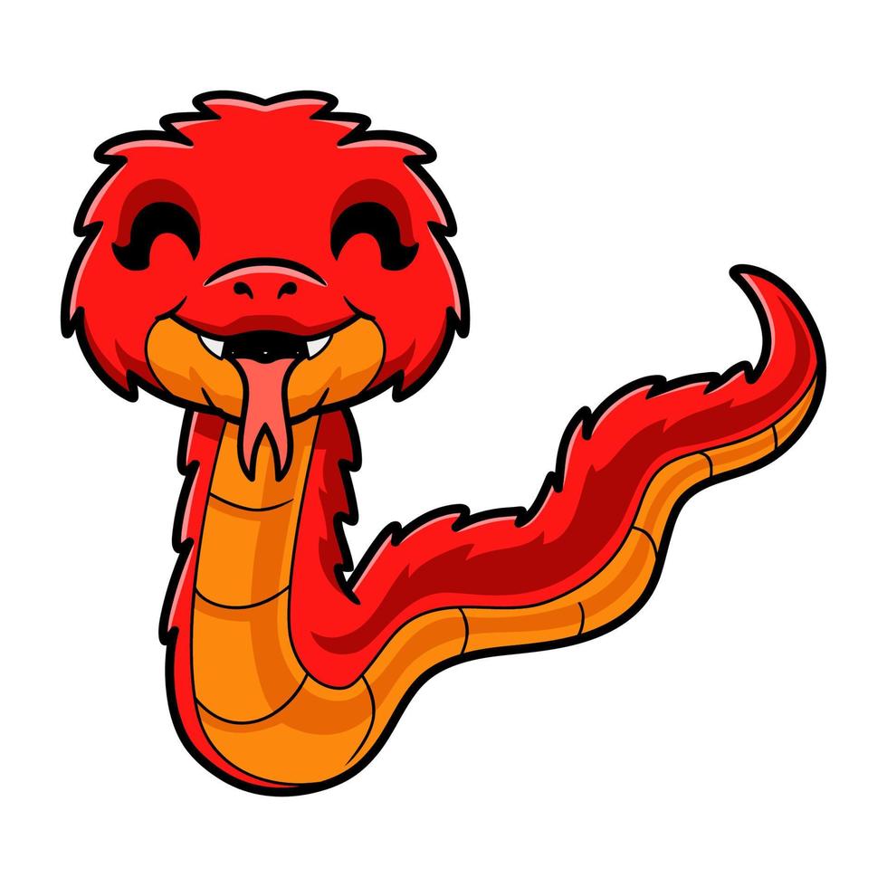 Cute spiny bush viper cartoon vector