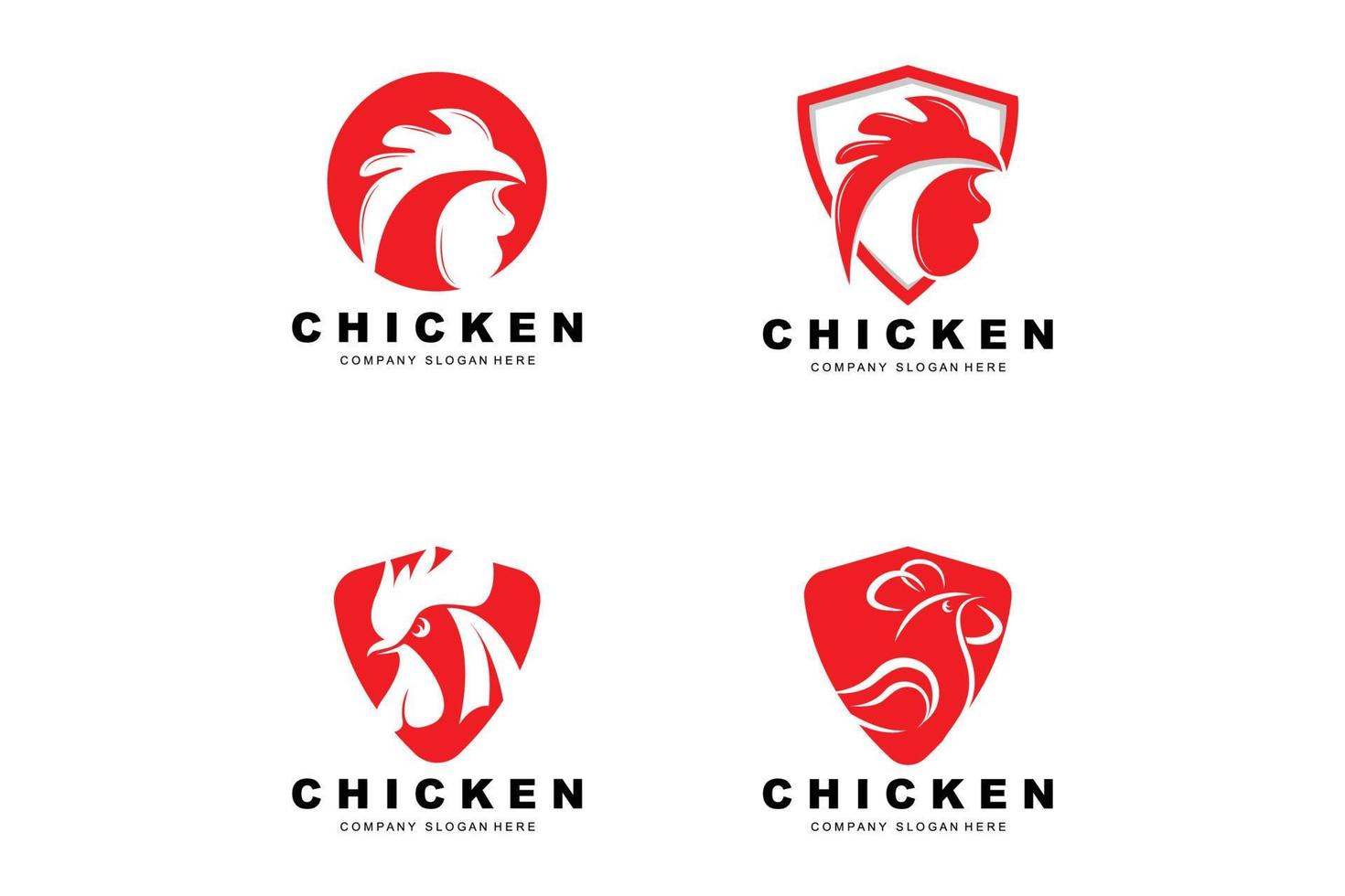 Chicken Logo, Farm Animal Vector, Design For Chicken Farm, Fried Chicken Restaurant, Cafe vector