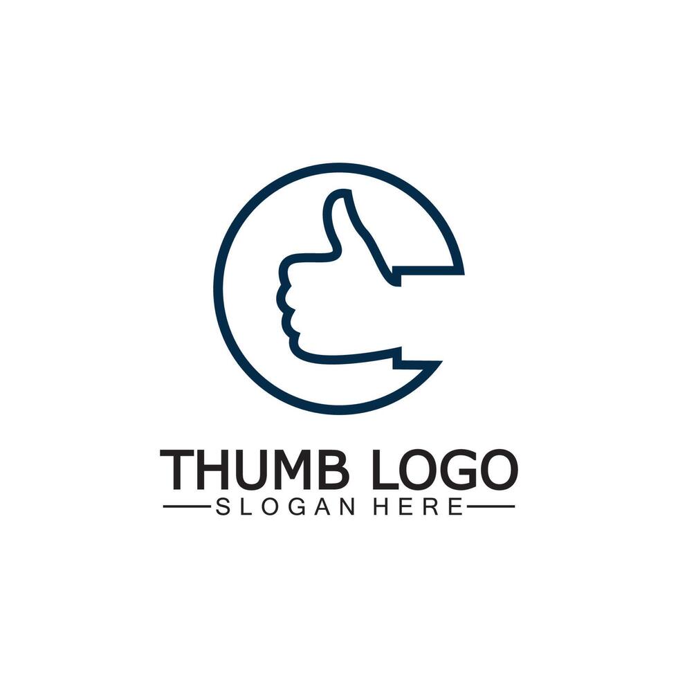 Thumb up concept logo template.Good symbol for your web site design, logo, app,Vector illustration. vector