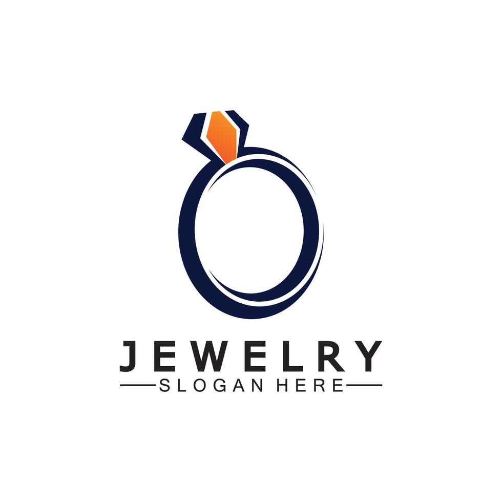 Abstract diamond for jewelry business logo design concept vector