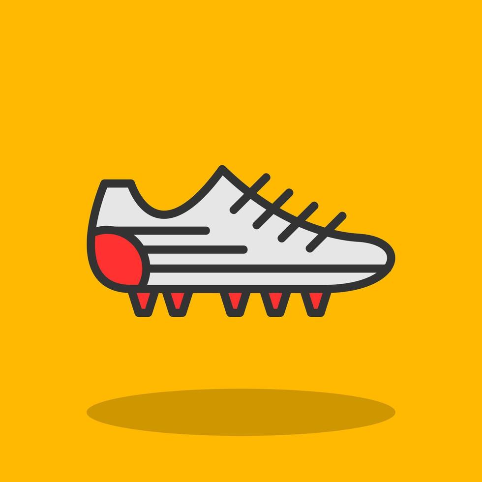 diseño de icono de vector de zapatos de fútbol