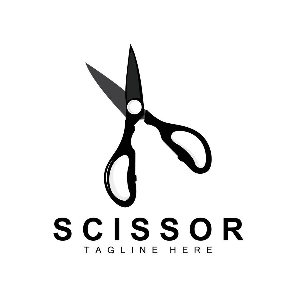 Scissors Logo Design, Barbershop Shaver Vector, Babershop Scissors Brand Illustration vector